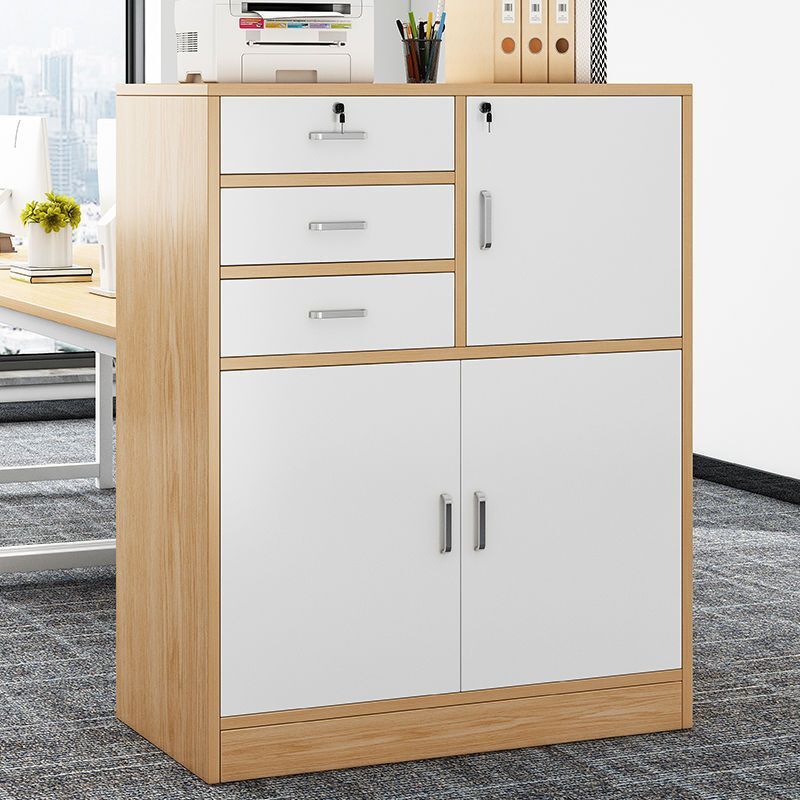 辦公室文件櫃矮櫃子儲物櫃資料檔案帶鎖抽屜收納櫃辦公桌邊櫃側櫃 1
