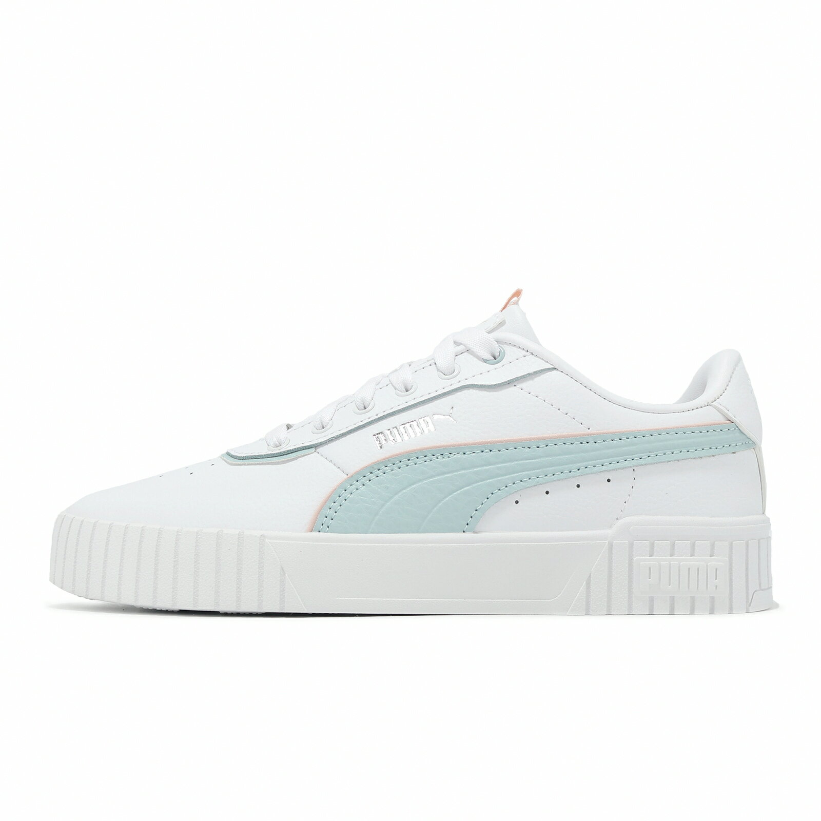 Puma 休閒鞋 Carina 2.0 Lux 女鞋 白 藍 皮革 復古 小白鞋 39501708