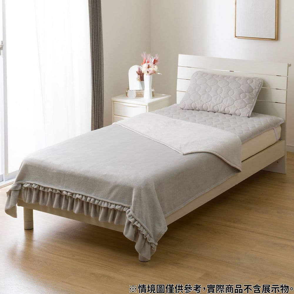 毛毯 SMOOTH TOUCH 有褶邊 GY 單人 A2416 NITORI宜得利家居