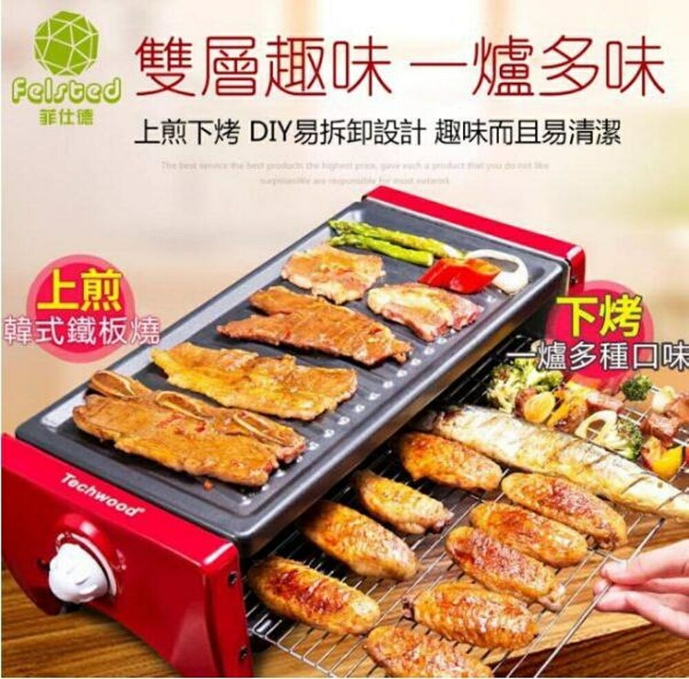 電烤盤 大號韓版電烤盤家用室內多功能烤盤鍋烤肉機 非凡小鋪 JD