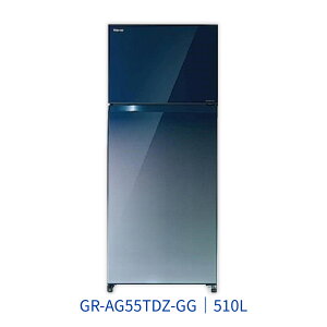 【點數10%回饋】TOSHIBA東芝 GR-AG55TDZ-GG 510L 雙門電冰箱 漸層鏡面藍