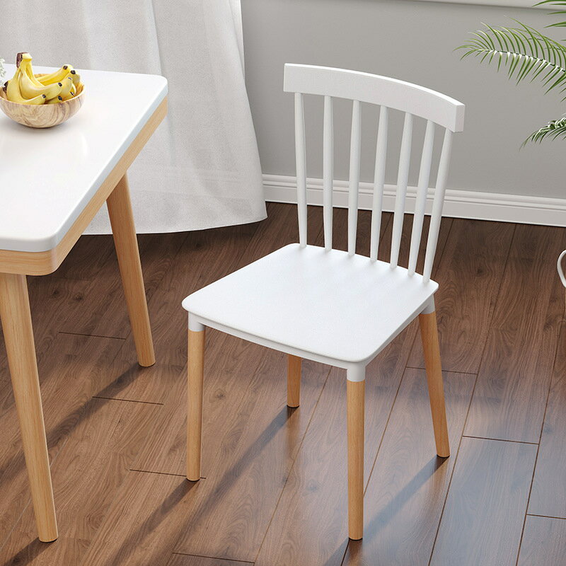 APP下單享點數9% 北歐餐桌椅組合現代簡約餐桌凳家用歐式餐廳實木椅子靠背椅溫莎椅