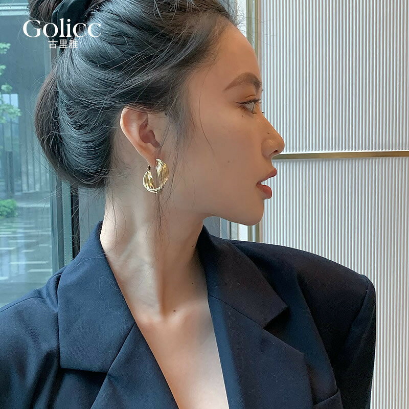 純銀針耳環女小眾設計高級感耳飾品耳釘2024年新款潮輕奢爆款耳圈【雲木雜貨】