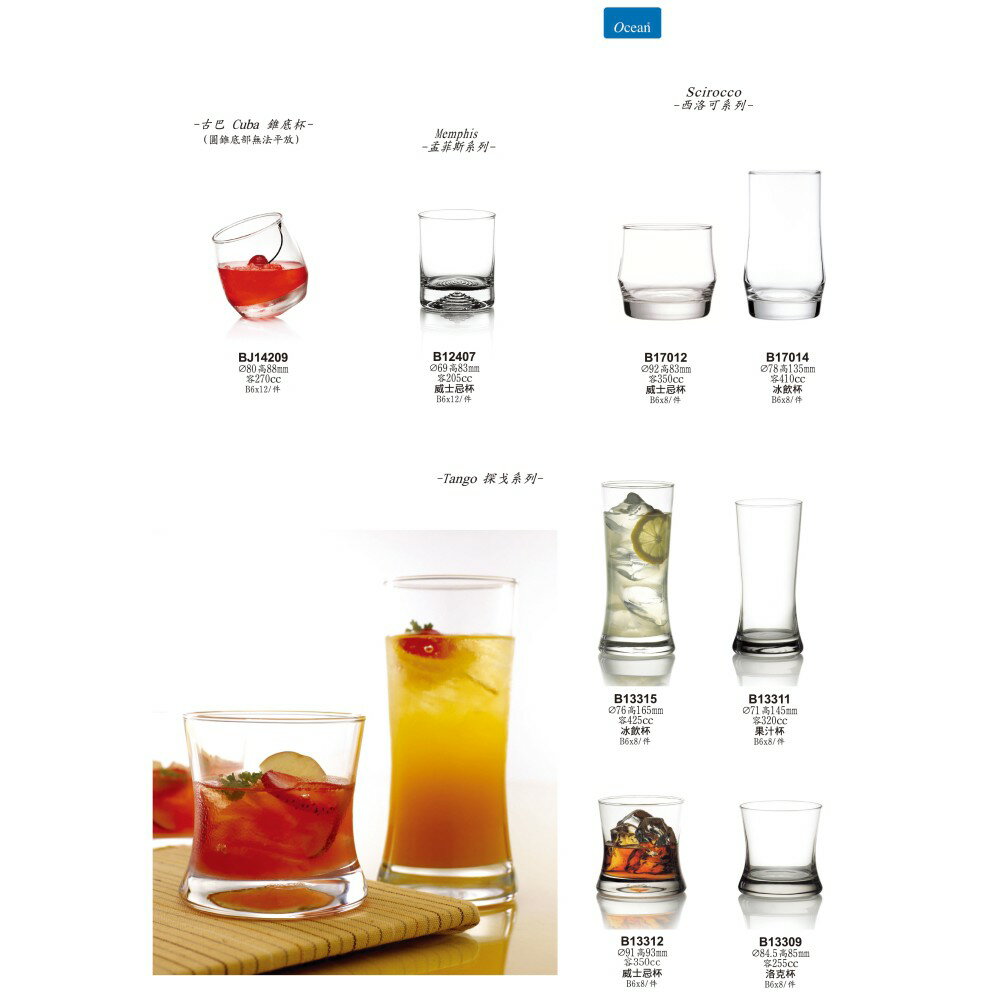 Ocean 西洛可冰飲杯 410ml Drink eat 金益合 1