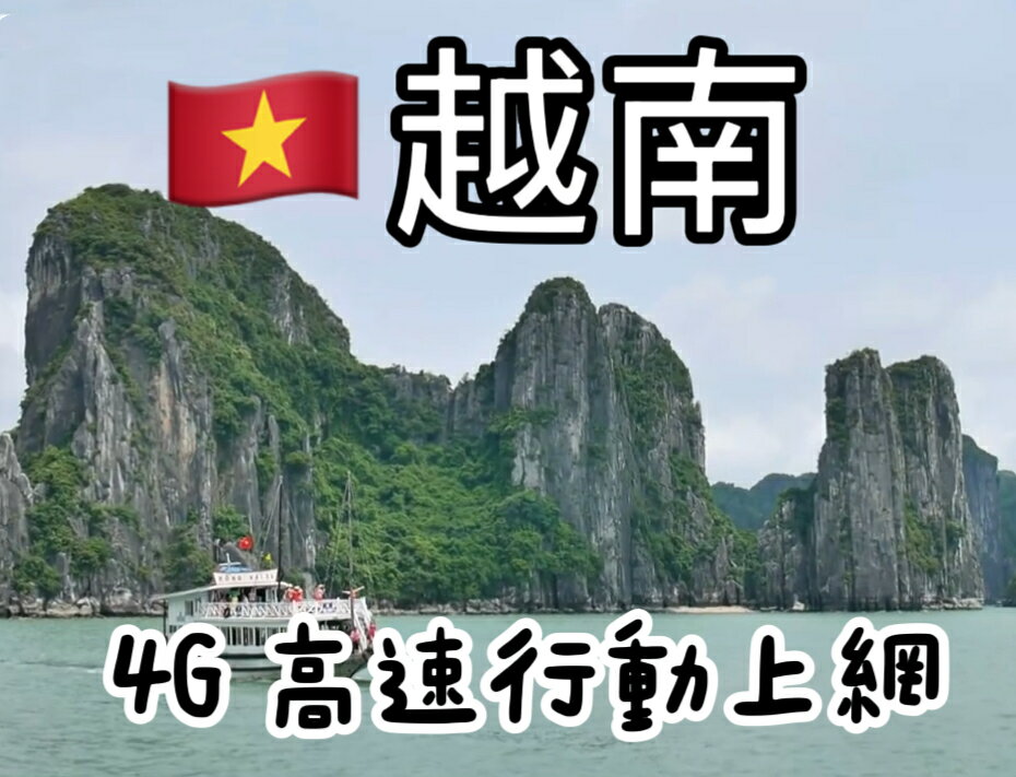 越南上網卡 越南行動上網吃到飽 胡志明市 下龍灣 富國島 天數任選 隨插即用、免開通