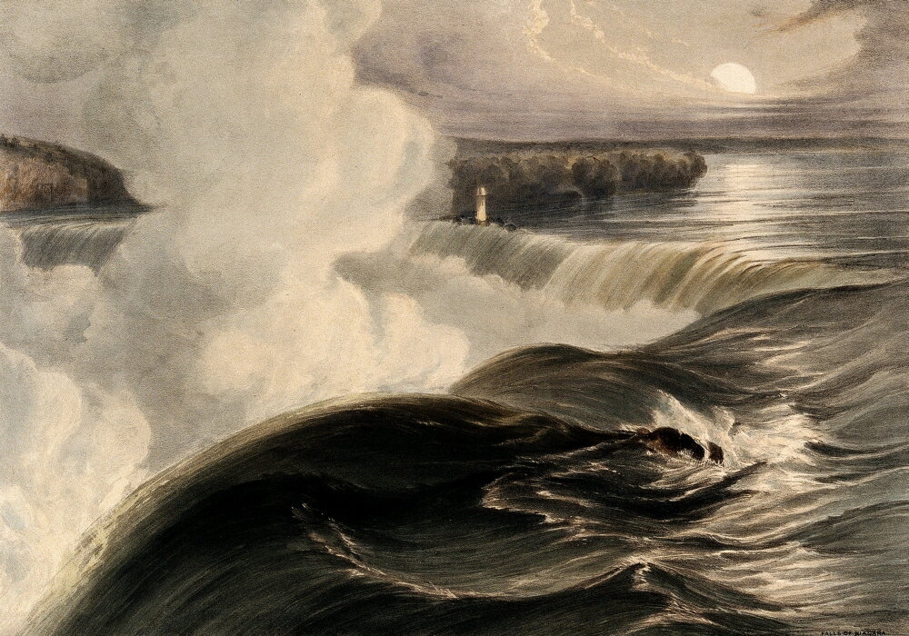 Posterazzi: Illustration of Niagara Falls c 1890 Stretched Canvas ...