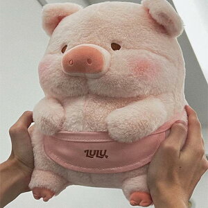 lulu豬毛絨玩具可愛露露豬床上抱枕系貪吃豬玩偶女友生日禮物