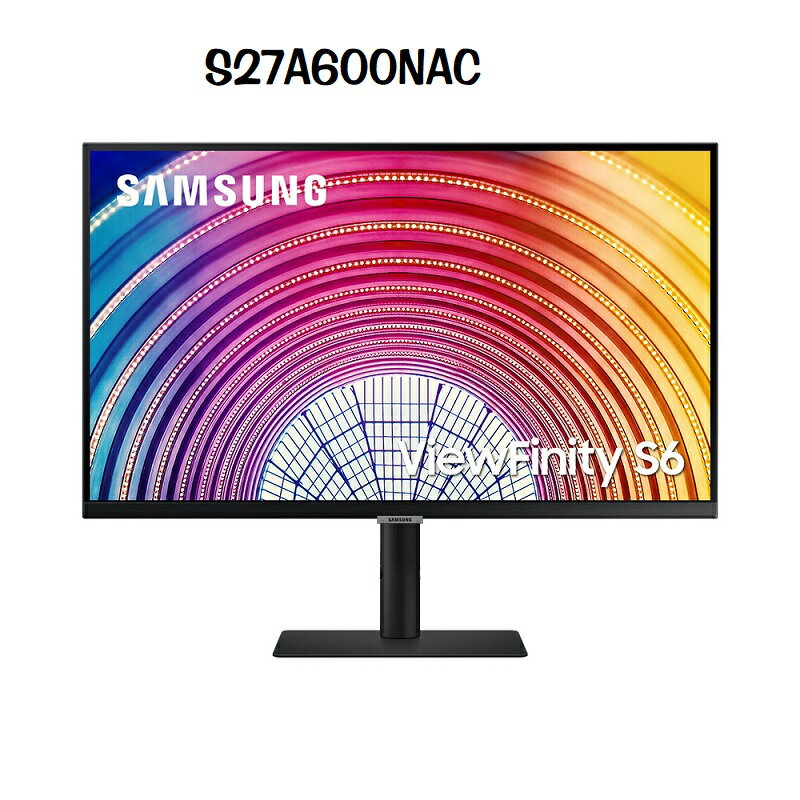 【最高現折268】SAMSUNG 三星 S6 S27A600NAC 黑色 27型 IPS護眼2K窄邊美型電腦螢幕