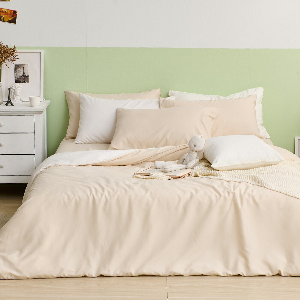 床包被套組(鋪棉兩用被套) 芬蘭撞色設計 多款任選 單人/雙人/加大 台灣製 3