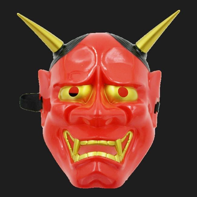 可分拆 日本般若面具(紅色) 鬼首面具 白鬼願凜 般若面具 面具 眼罩/面罩cosplay【塔克】