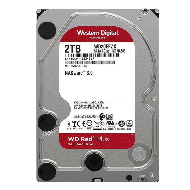 西部資料(WD)紅盤Plus 1T 2T 3T 4T 6T 8T 10T 12T 14T NAS硬碟【宜家良品百貨】