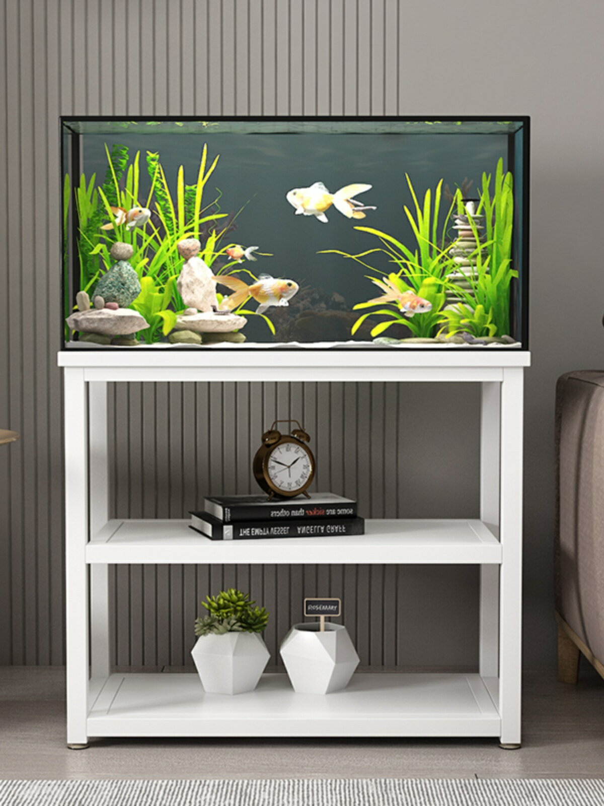 簡約魚缸架子魚缸櫃龜缸架水族箱底座魚缸桌金屬承重架定製魚缸架/魚缸架/置物架/儲物架/收納架/落地架/架子
