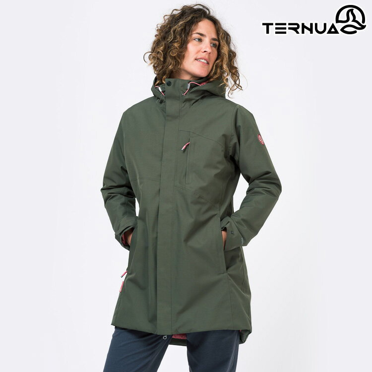 TERNUA 女 Shelltec 防水連帽保暖外套 GLINNA 1643651 / 城市綠洲 (防風 透氣 快乾)