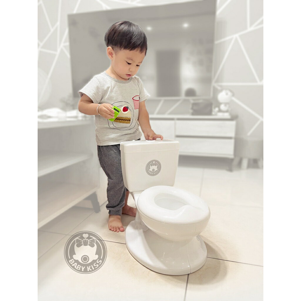 Baby Kiss 兒童仿真學習馬桶(有沖水聲)送電池 1