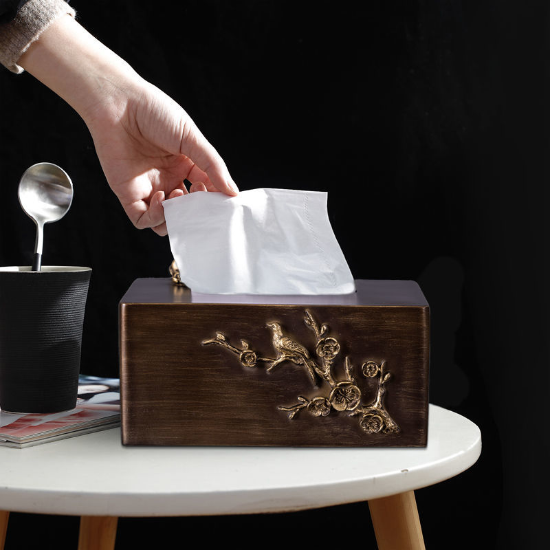 紙巾盒 衛生紙盒 抽紙盒 中式家用客餐廳多功能遙控器立體浮雕紙巾盒 茶幾收納盒 創意抽紙盒 全館免運