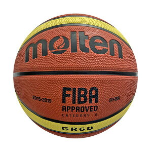 Molten [BGR6D-YBW] 籃球 6號 女子 室外 大學 高校 橡膠 深溝 12片貼 棕黃