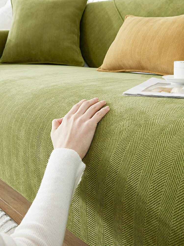 沙發墊2024新款四季通用簡約清新高級感坐墊客廳防滑沙發蓋布套罩