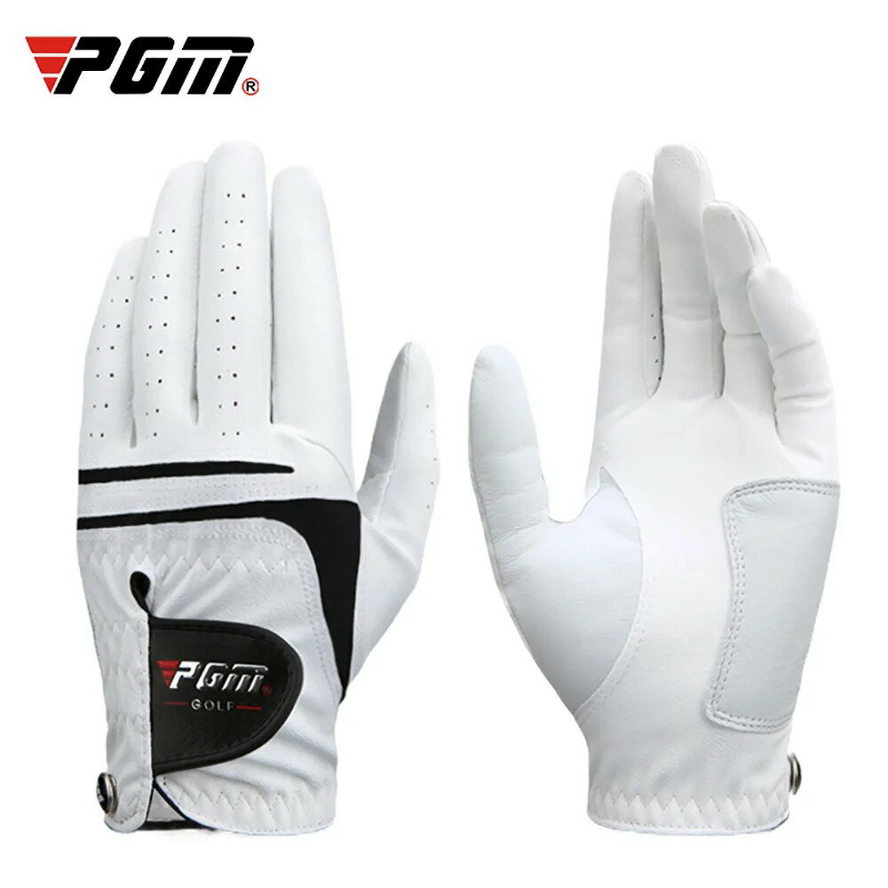 【日本代購】PGM 男士高爾夫手套白色透氣小羊皮真皮運動手套單隻左右手擊球 ST022 (26)