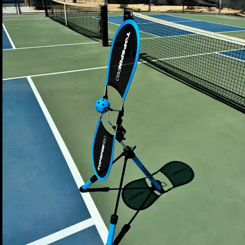 TOPSPINPRO Pickleball 英國上旋軌跡練習器 可攜式 匹克球練習器 室內外練習好幫手-藍色 1