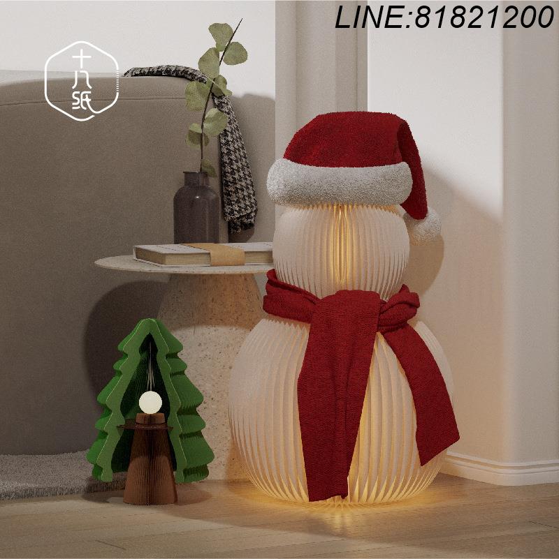 免運 公司貨 聖誕用品 交換禮物 圣誕節裝飾紙雪人擺件商場櫥窗店面戶外道具大節日氣氛北歐 快速出貨 聖誕D