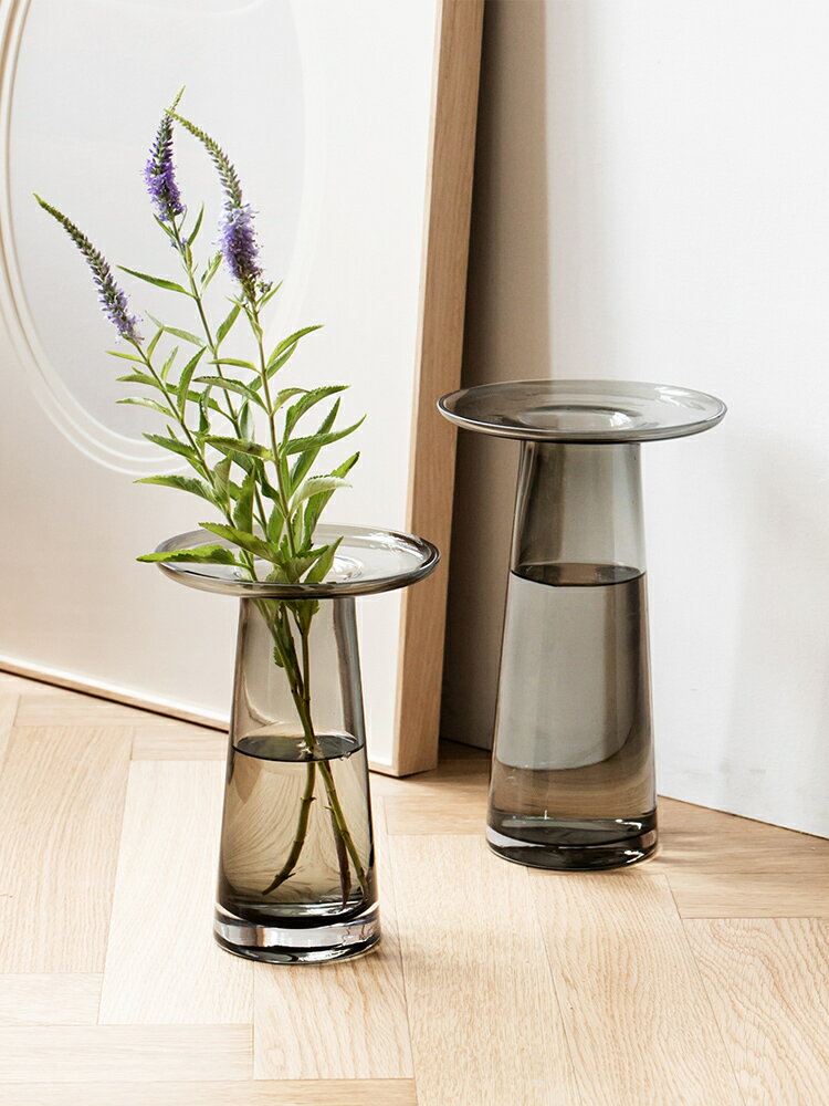 南十字星 北歐客廳水培透明玻璃花瓶 樣板間簡約裝飾擺件花器卓戈
