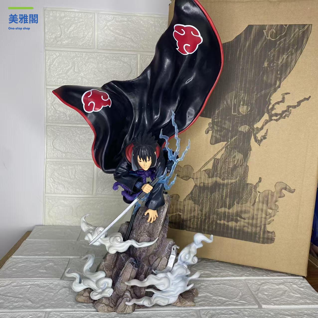 動漫批發 火影忍者曉組織 宇智波佐助 千鳥1/6 披風場景 雕像手辦myg7161