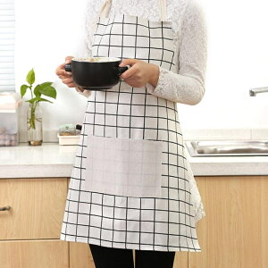 廚房防水圍裙防油加厚圍腰做飯護衣韓版時尚簡約成人罩衣女