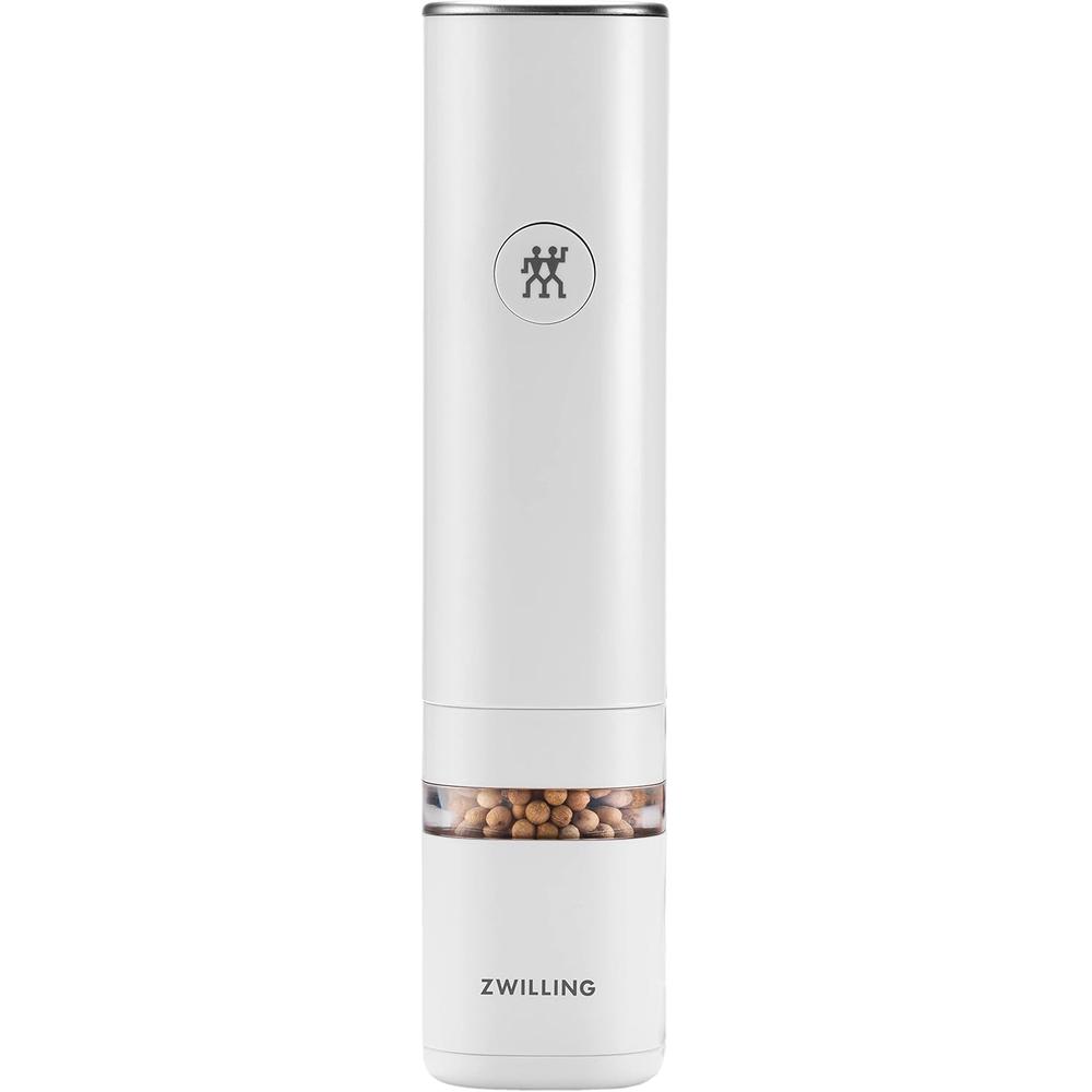 【日本代購】ZWILLING Enfinigy 電動研磨機 53103-700｜USB 充電｜粗細可調｜適用鹽、胡椒及香料 白色