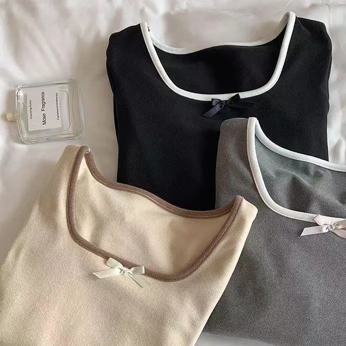 女士發熱衣 女秋冬自發熱睡衣 德絨保暖內衣 塑身美體無痕打底衫 秋衣秋褲兩件套裝 女生保暖內衣【不二雜貨】