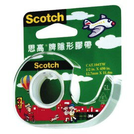 3M™ Scotch® 12.7mm×11.4m 隱形膠帶輕便型 附膠台 104