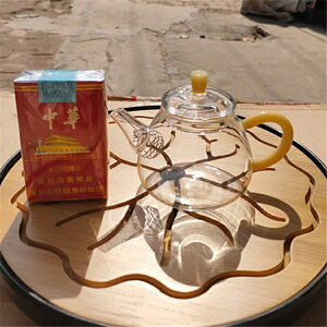 日式手工耐熱玻璃泡茶花茶壺家用迷你小容量帶過濾功夫茶具手抓壺