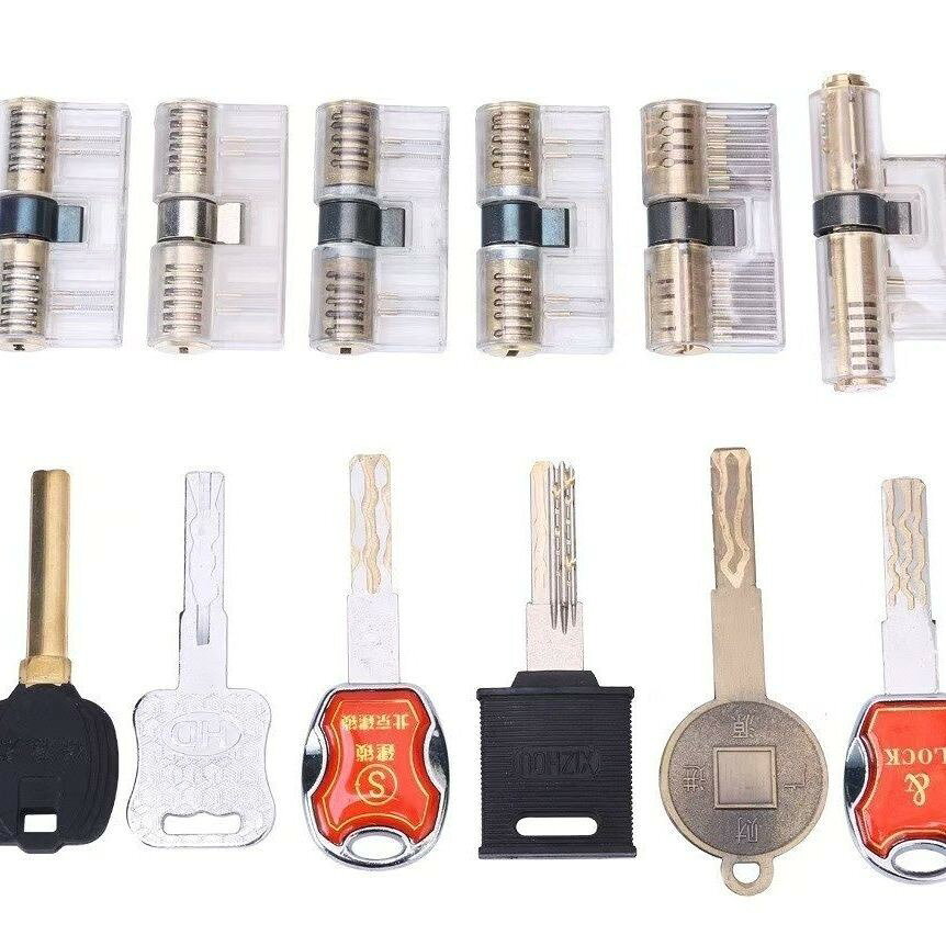潮牌 Supreme透明鎖頭亞克力鎖芯配件鑰匙鎖書超級B十一鎖