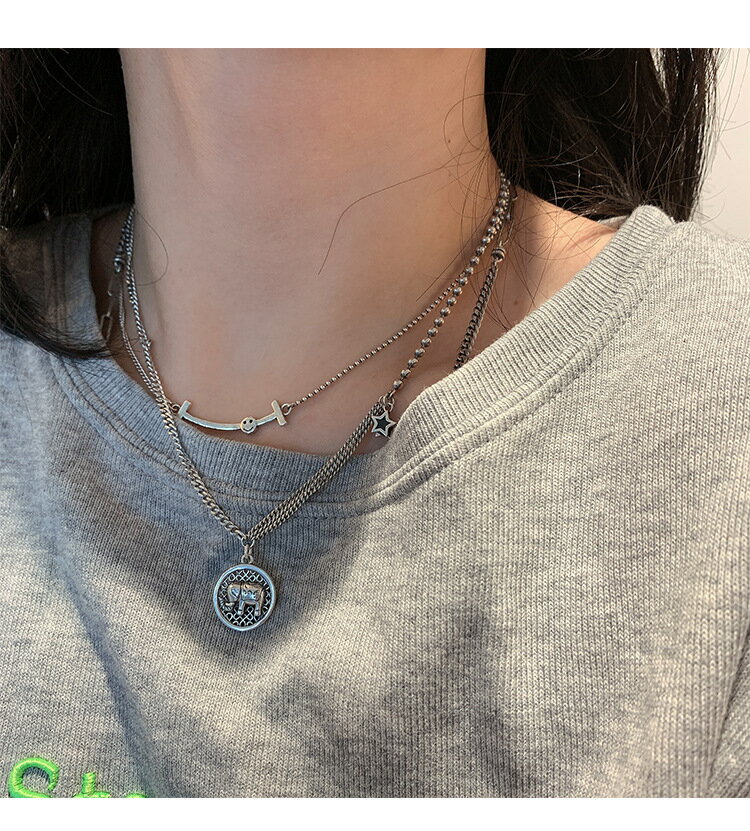 韓國ins風小眾設計感指環戒指女網紅簡約冷淡風鏈條S925純銀手飾