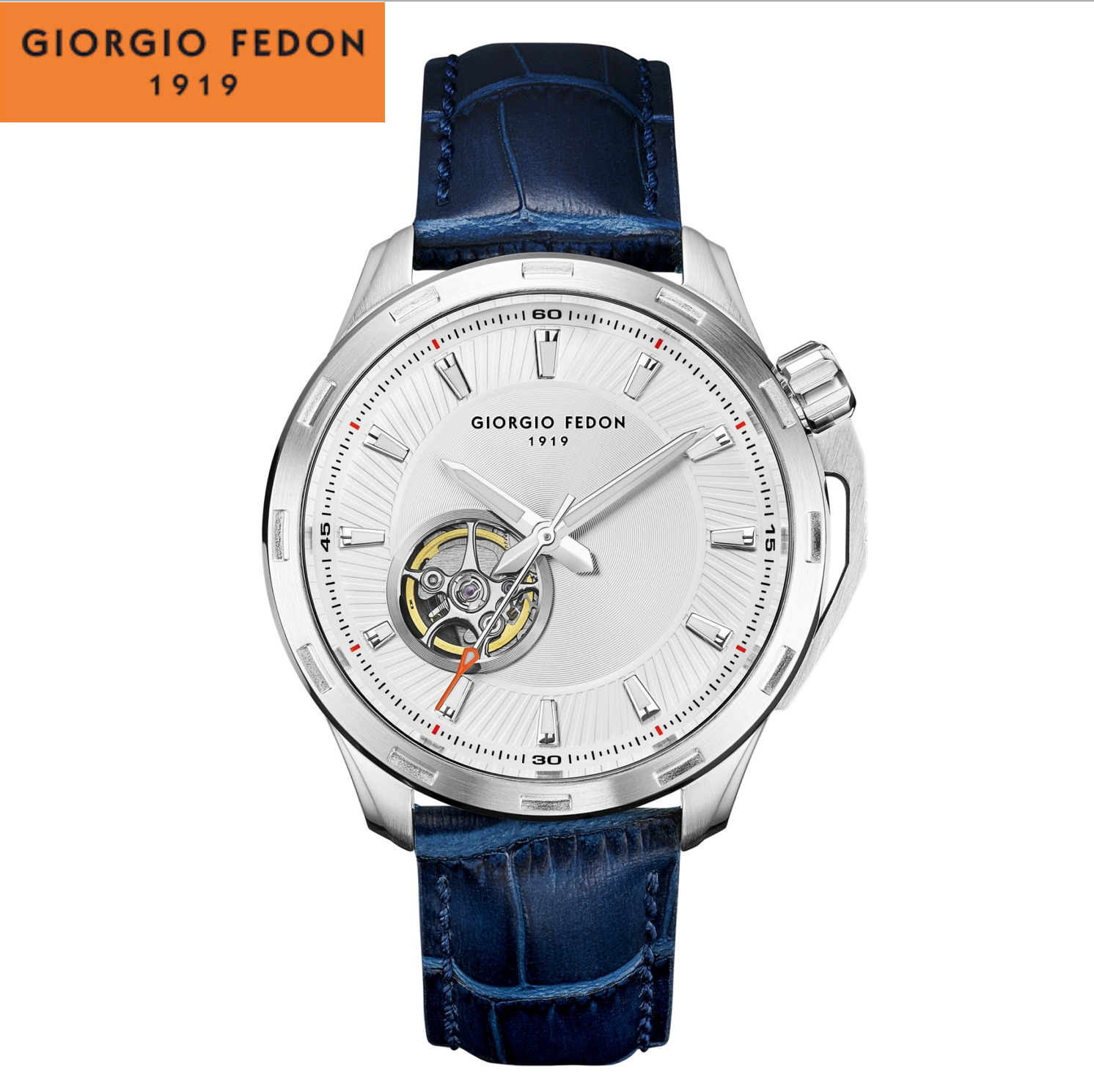 Giorgio Fedon 喬治菲登1919 TIMELESS VII  永恆系列雅仕版 簍空機械腕錶 GFCG003 藍/42mm