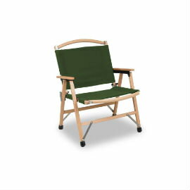 [ GoPace ] 帆布櫸木折疊椅 綠 / GP-18002G