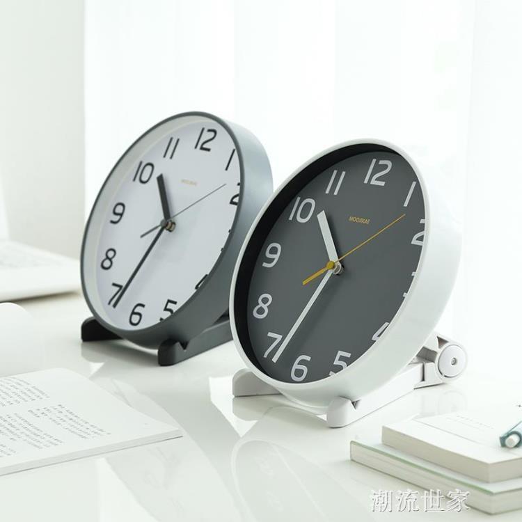 客廳座鐘台式鐘錶擺件歐式創意台鐘臥室擺鐘靜音時鐘桌面小掛鐘