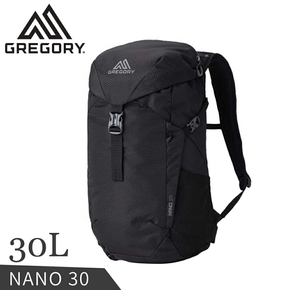 【GREGORY 美國 30L NANO 多功能揹包《曜石黑》】146838/雙肩揹包/後揹包/輕便揹包/登山揹包