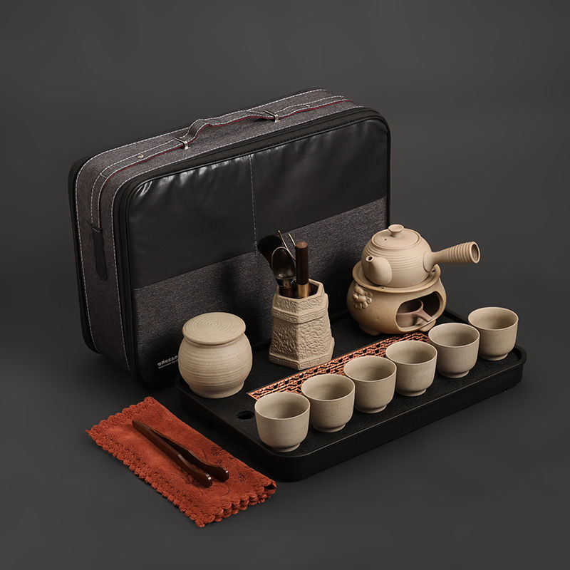 旅行功夫茶具便攜式小套裝 戶外溫茶壺日式圍爐煮茶復古陶瓷泡茶壺