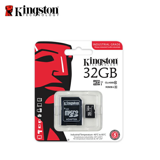 金士頓Kingston INDUSTRIAL GRADE microSDHC UHS-I U1 工業用記憶卡