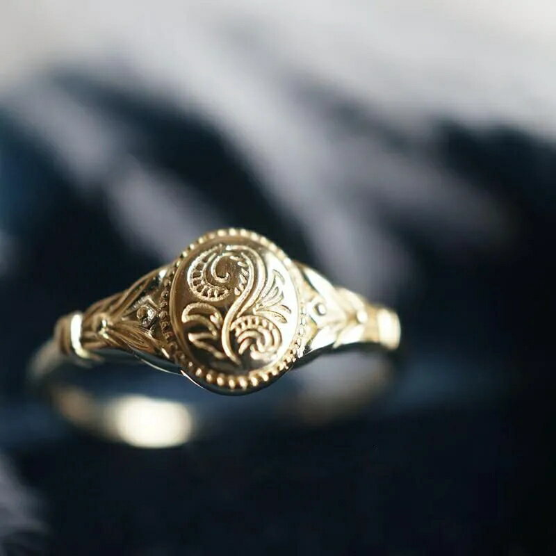 日韓agete風格 s925純銀鑲嵌 復古雕花戒指 簡約精致時尚百搭