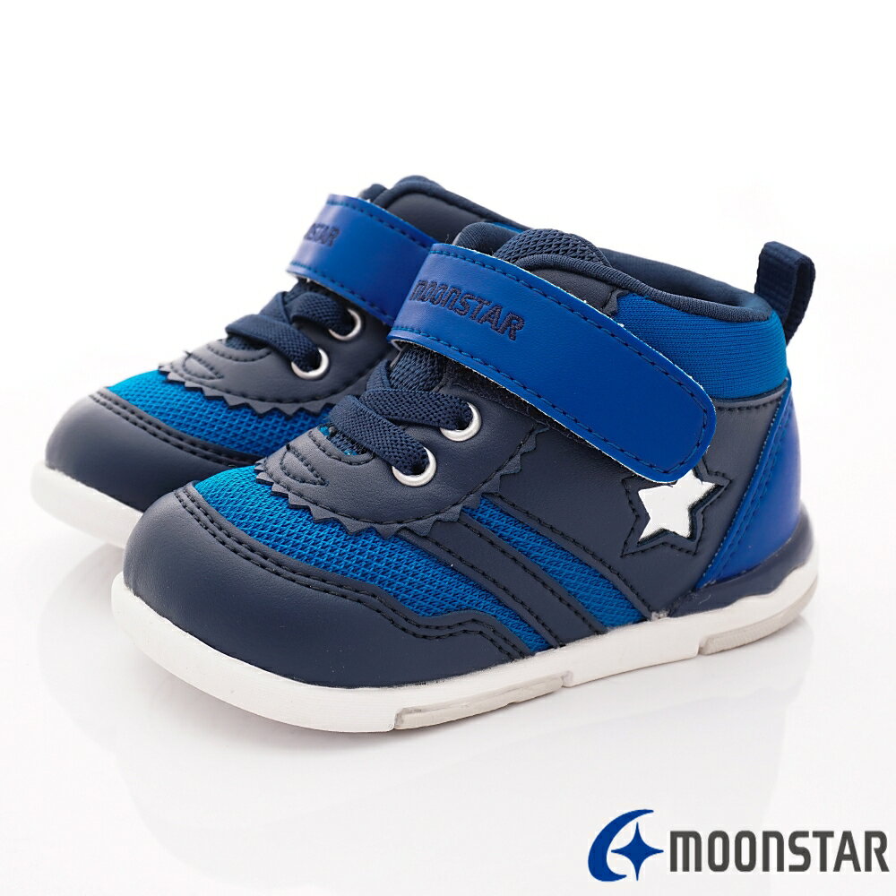 日本月星頂級童鞋 HI系列2E護踝款 MSB958深藍(寶寶段)