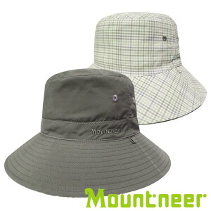 【Mountneer】透氣抗UV雙面帽『中灰/卡其』11H18