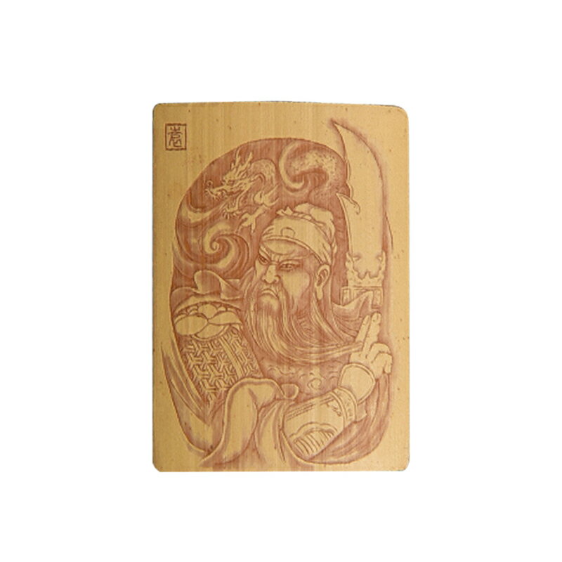 留青手工竹刻平安牌 竹雕刻平安出入牌  茶玩文玩小把件茶具配件 4