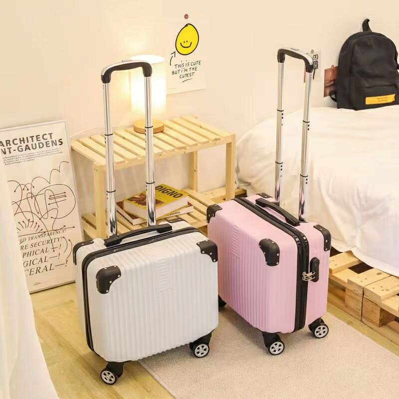 18寸登機箱 防刮箱 旅行箱 拉桿箱 旅行箱 飛機輪 韓版鋁框 行李箱 大容量皮箱 復古拉桿箱 登機箱 小型手拉箱