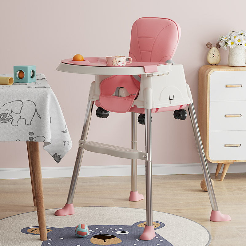 寶寶吃飯餐椅兒童塑料多功能餐桌可折疊式便攜式家用嬰兒學坐椅子