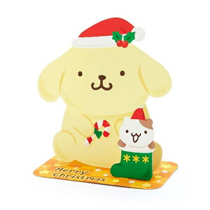 【震撼精品百貨】Pom Pom Purin 布丁狗~日本Sanrio三麗鷗 布丁狗可立式造型聖誕卡片-坐姿*10713