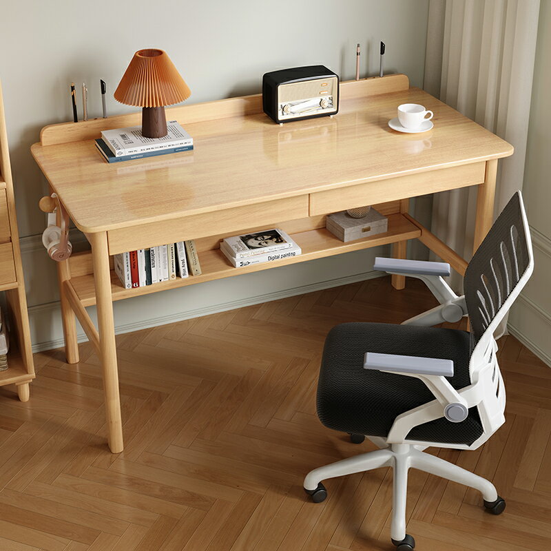 書桌 ● 實木 書桌簡約 家用 辦公桌 寫字桌臥室臺式電腦桌簡易桌子學習桌