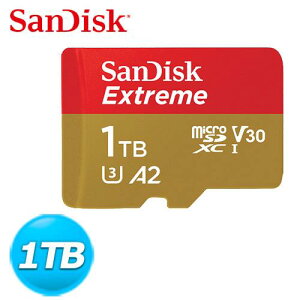 【最高22%回饋 5000點】SanDisk Extreme Micro SDXC UHS-I U3/V30 1TB 記憶卡