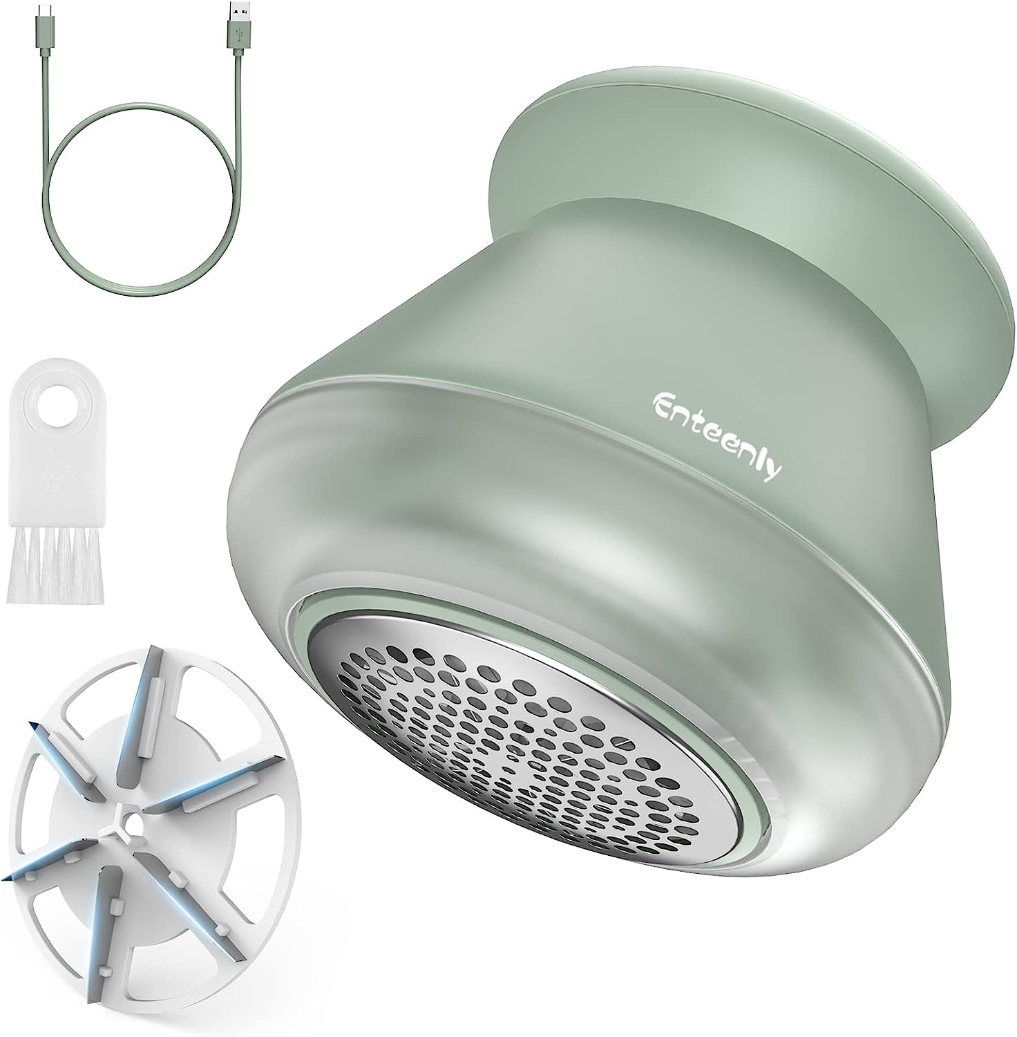 【日本代購】Enteenly 除毛球機 6刀片 充電式 ‎‎DSHJ-S-2002 綠色