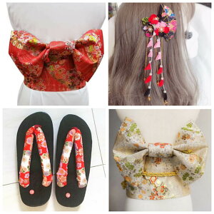 和服蝴蝶結頭飾木屐拖鞋襪子日本浴衣羽織白色內搭搭配和服的配飾